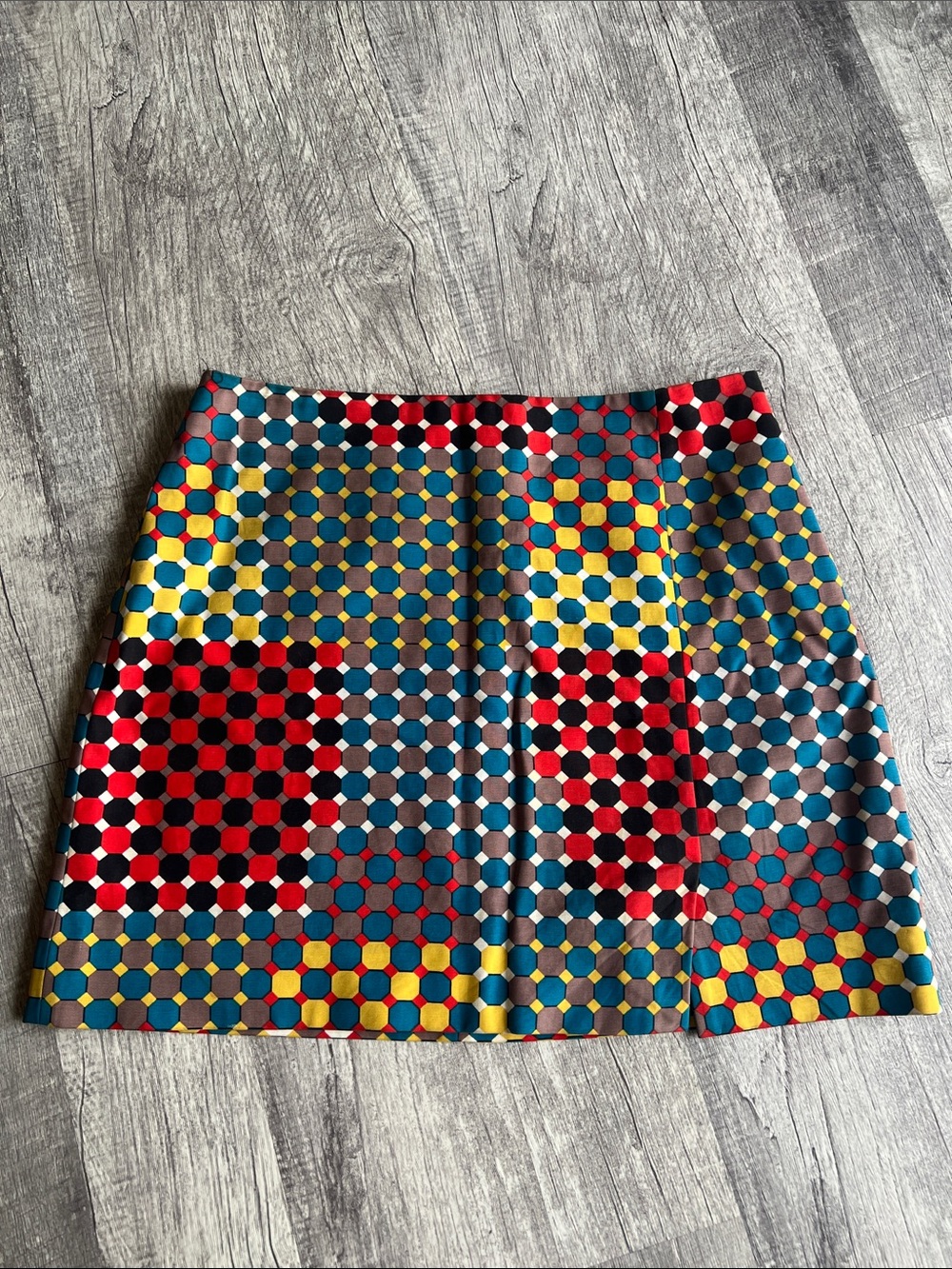 Kate Spade Saturday Tic Tac Tile Geometric Patchwork Mini Skirt Size 8